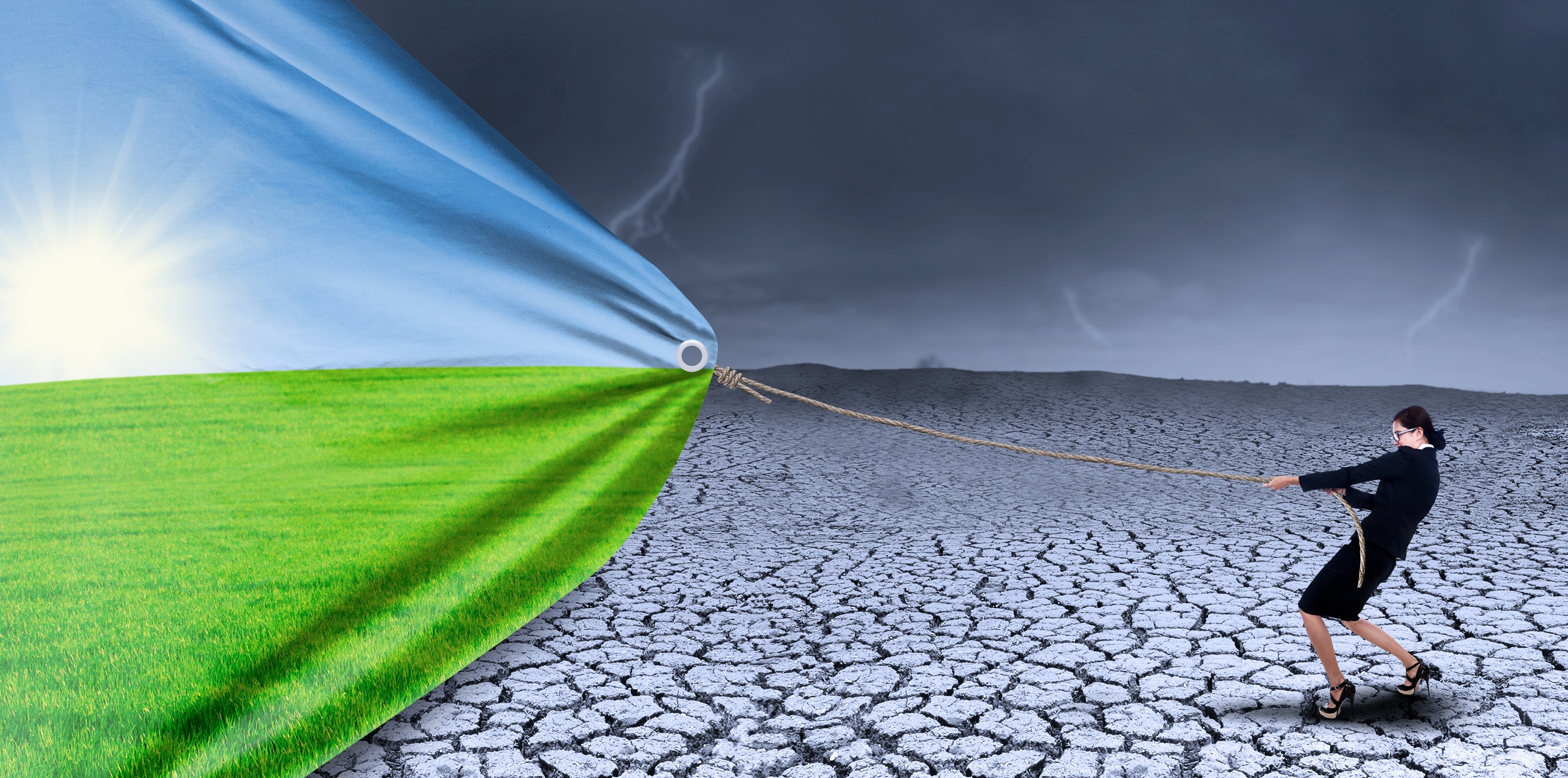 bigstock-Businesswoman-Change-Dry-Seaso-49278212